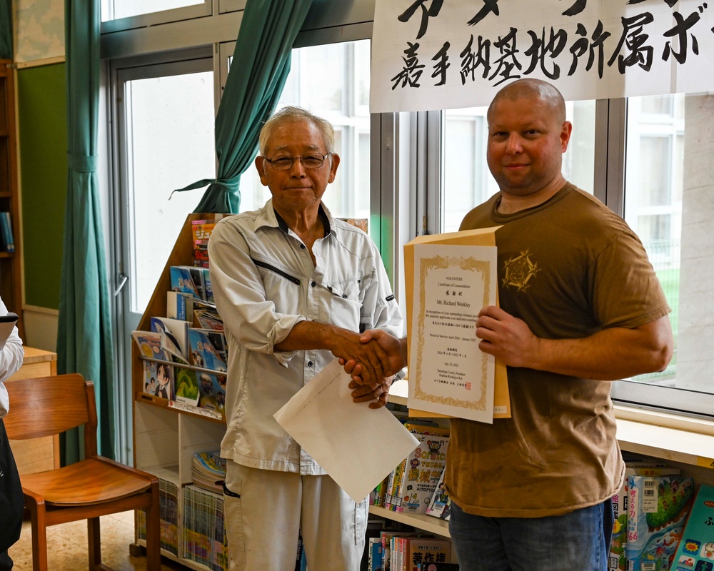 U.S. Navy personnel recognized for community service in Okinawa