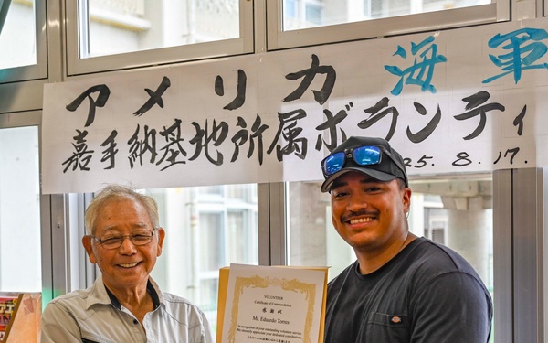 U.S. Navy personnel recognized for community service in Okinawa
