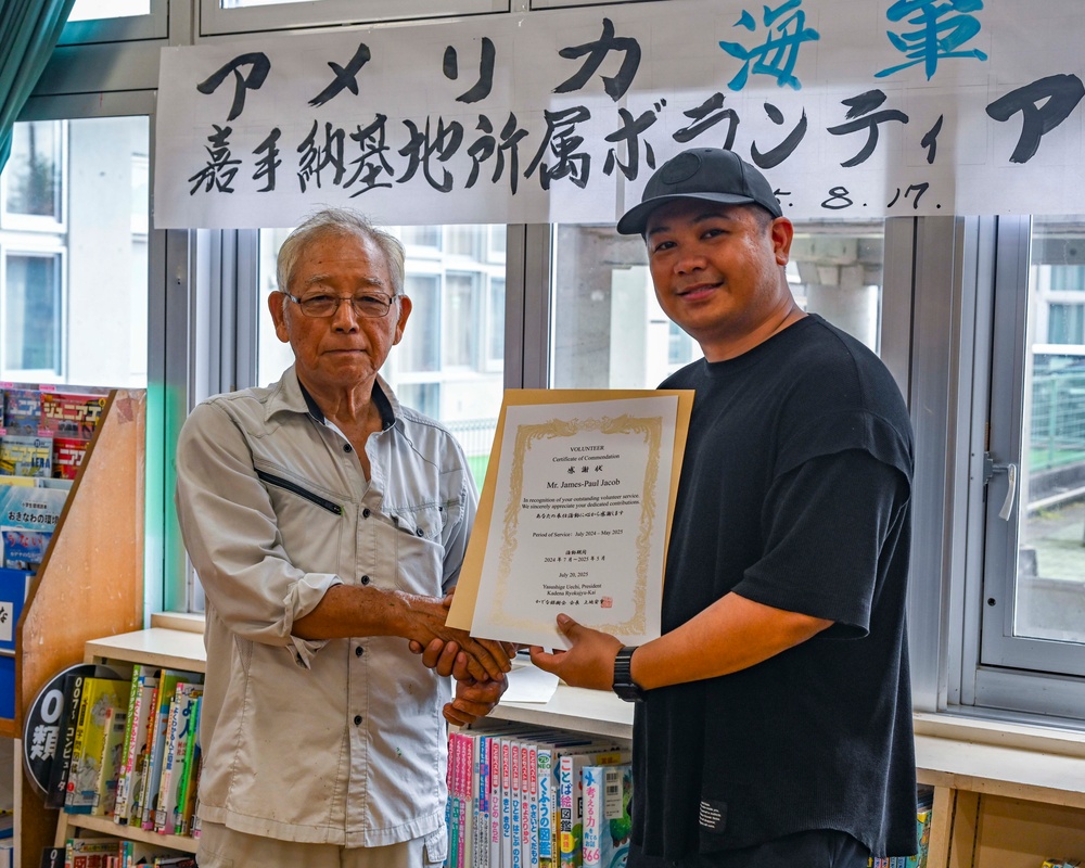 U.S. Navy personnel recognized for community service in Okinawa