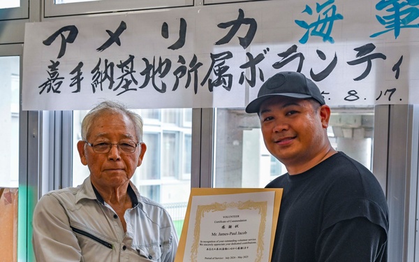 U.S. Navy personnel recognized for community service in Okinawa