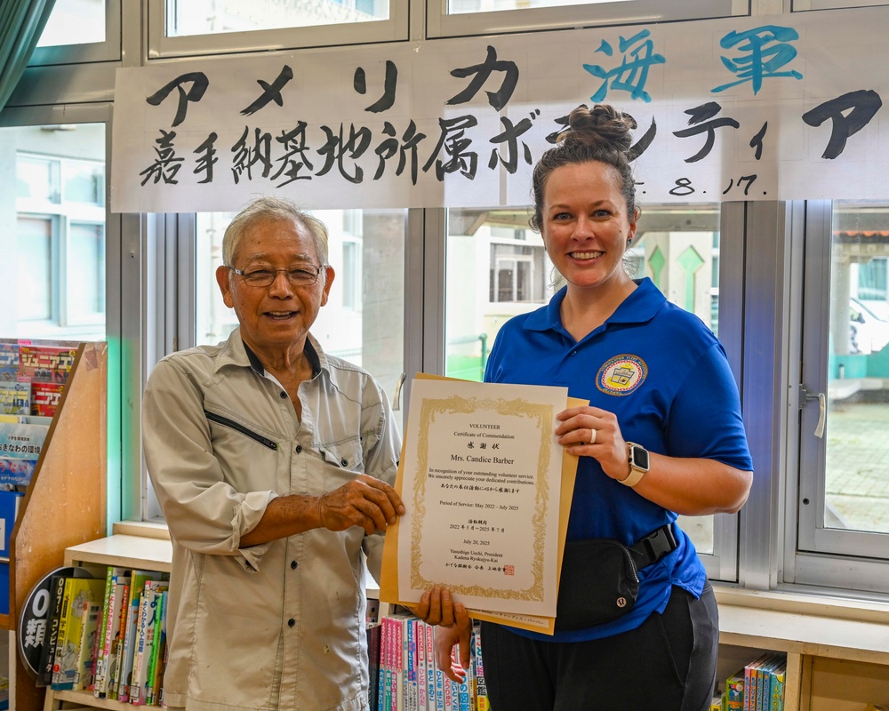 U.S. Navy personnel recognized for community service in Okinawa