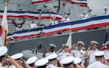 USS McCampbell Holds Change of Command Ceremony at CFAY