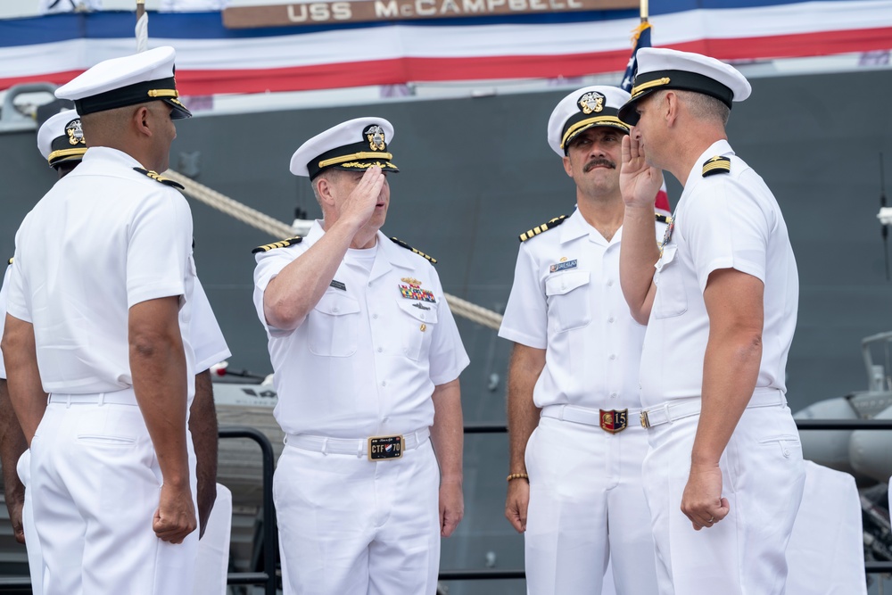 USS McCampbell (DDG 85) Conducts Change of Command Ceremony at CFAY