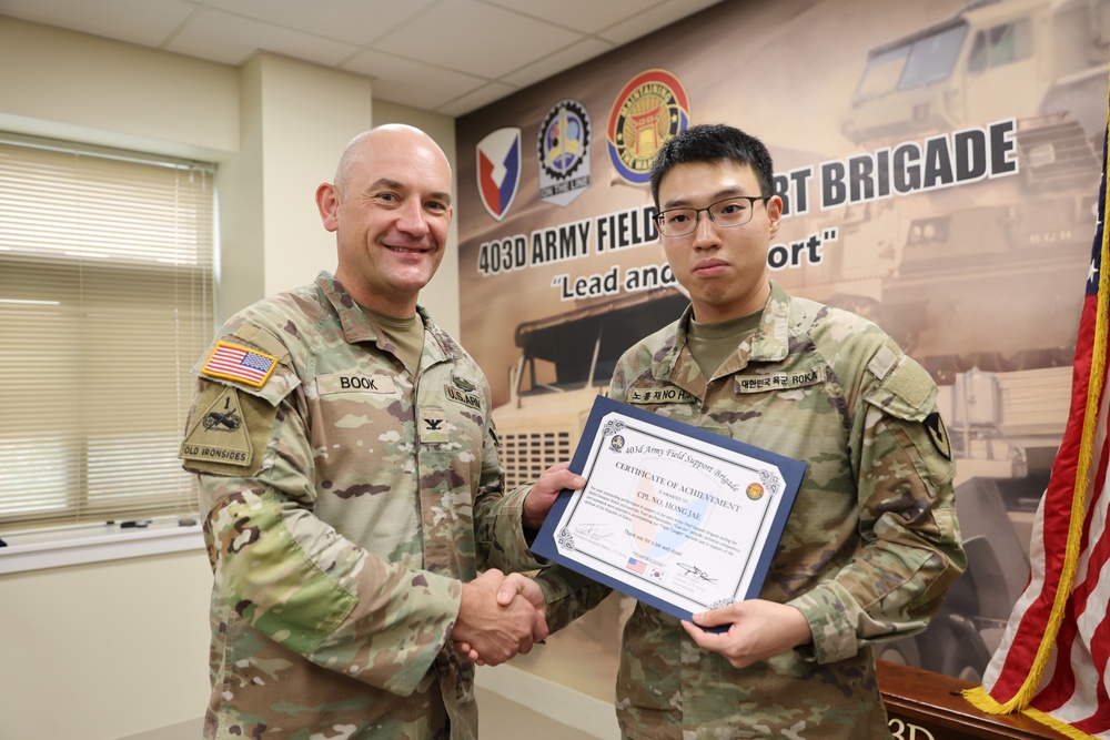 403rd AFSB conducted an awards ceremony recognizing long-term service members and others