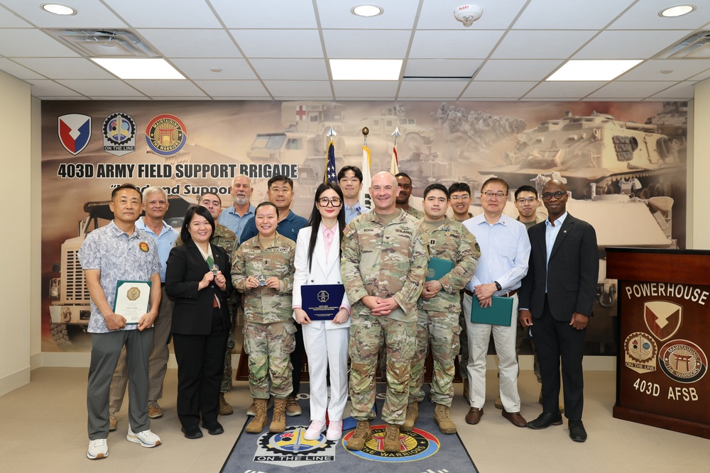 403rd AFSB conducted an awards ceremony recognizing long-term service members and others