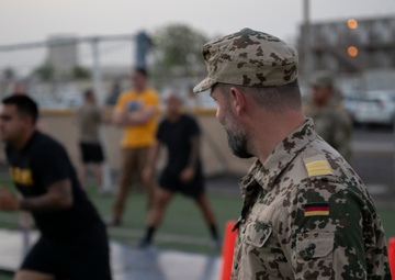 US service members participate in German Armed Forces Proficiency Badge course