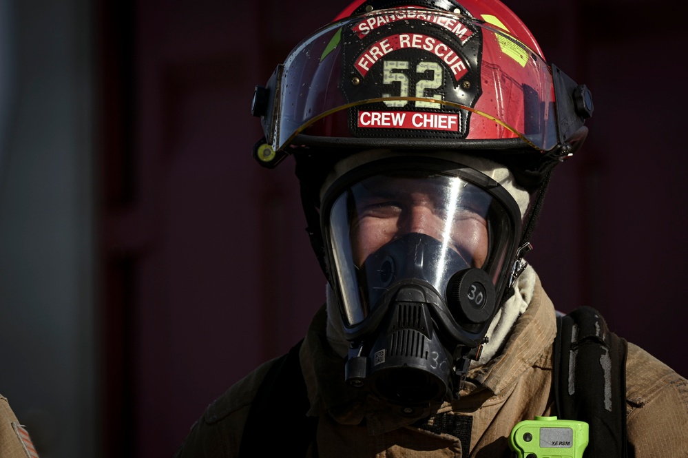 52nd CES firefighters sharpen skills in live fire training 52nd CES firefighters sharpen skills in live fire training