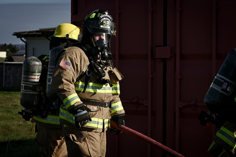 52nd CES firefighters sharpen skills in live fire training 52nd CES firefighters sharpen skills in live fire training