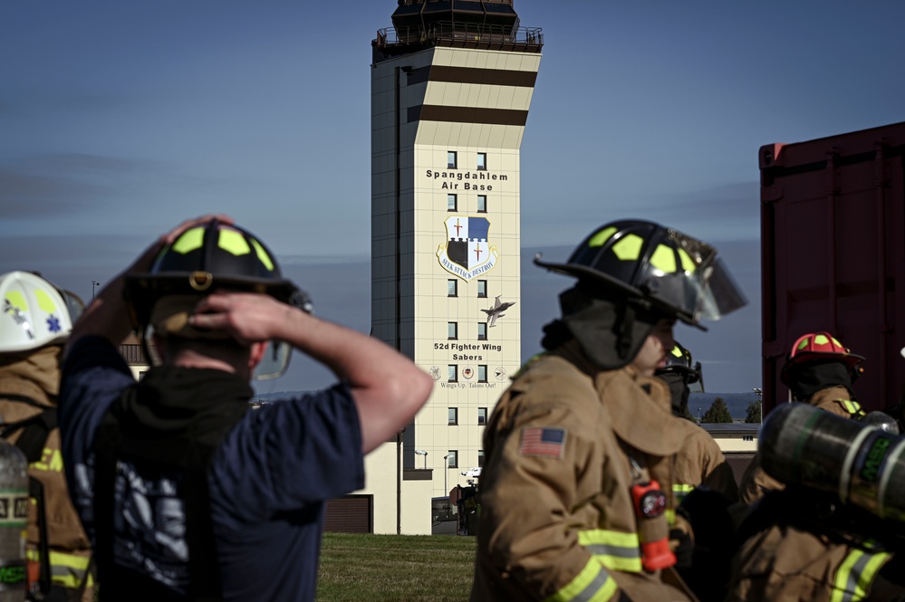 52nd CES firefighters sharpen skills in live fire training 52nd CES firefighters sharpen skills in live fire training