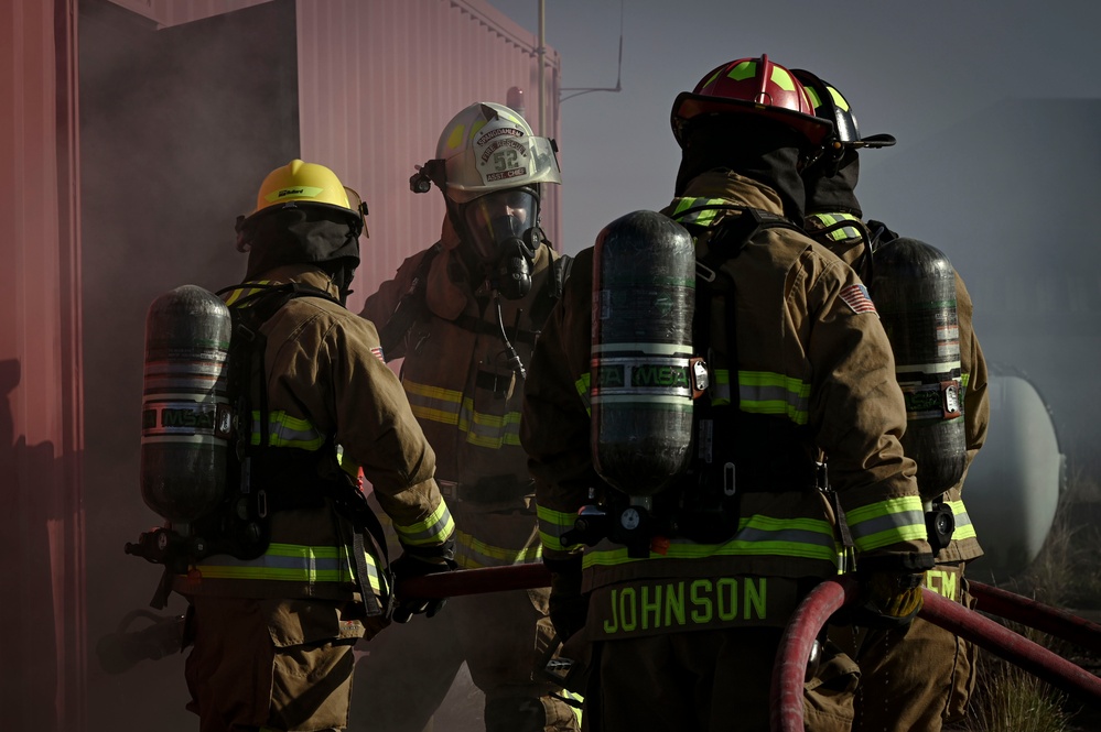 52nd CES firefighters sharpen skills in live fire training 52nd CES firefighters sharpen skills in live fire training