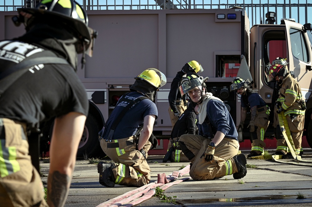 52nd CES firefighters sharpen skills in live fire training 52nd CES firefighters sharpen skills in live fire training