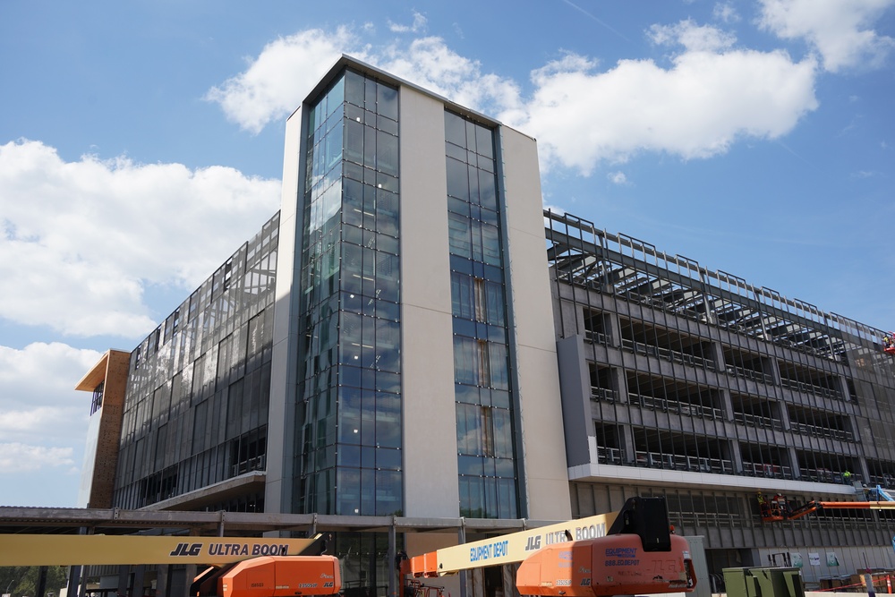 Construction continues on the Louisville Medical Center Sept. 17, 2025