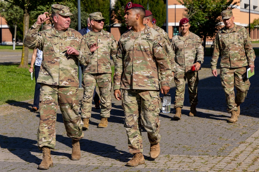 Maj. Gen. James D. Turinetti visits Vicenza Military Community