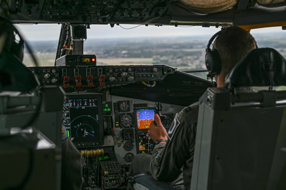 The 100th ARW conducts the first simulated refueling of RAF P-8 Poseidon