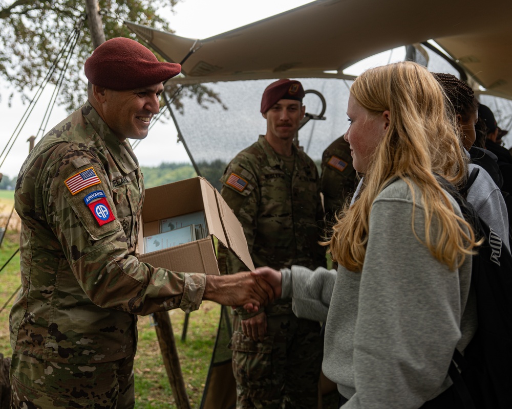 82nd Airborne Division School Engagement In Groesbeek, Netherlands.