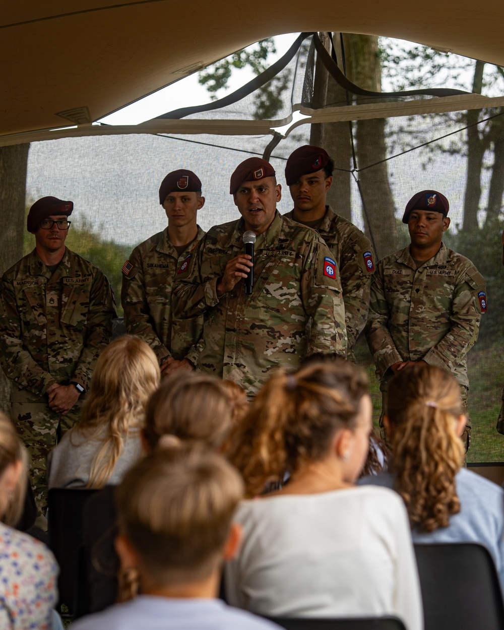 82nd Airborne Division School Engagement In Groesbeek, Netherlands.