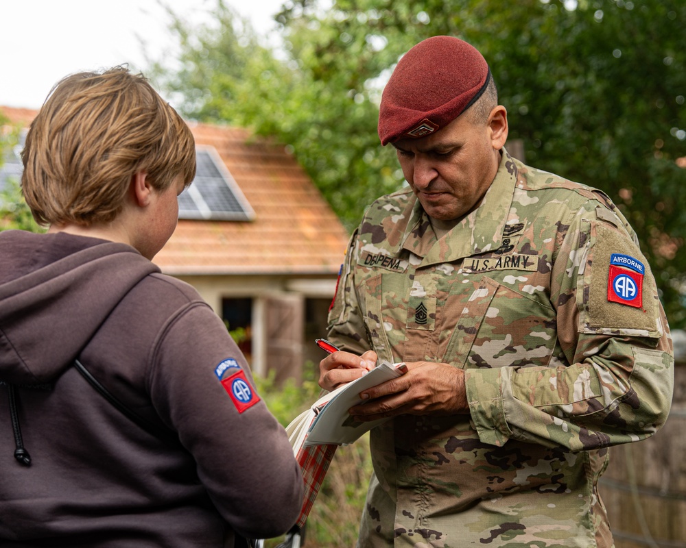 82nd Airborne Division School Engagement In Groesbeek, Netherlands.