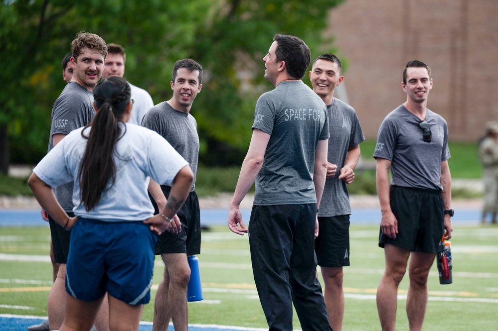 Delta 12 closed out its first Summer Fitness Challenge with a PT Field Day at Peterson Space Force Base