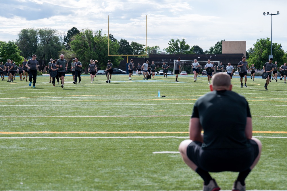 Delta 12 closed out its first Summer Fitness Challenge with a PT Field Day at Peterson Space Force Base