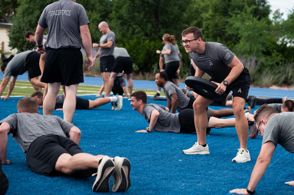 Delta 12 closed out its first Summer Fitness Challenge with a PT Field Day at Peterson Space Force Base