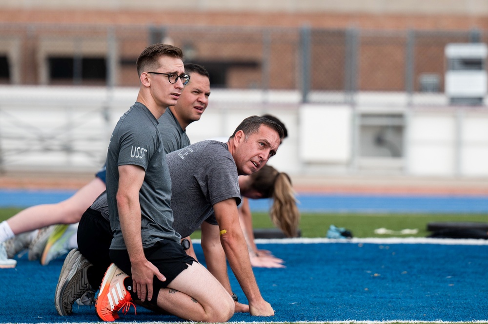 Delta 12 closed out its first Summer Fitness Challenge with a PT Field Day at Peterson Space Force Base