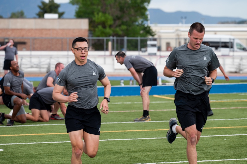 Delta 12 closed out its first Summer Fitness Challenge with a PT Field Day at Peterson Space Force Base