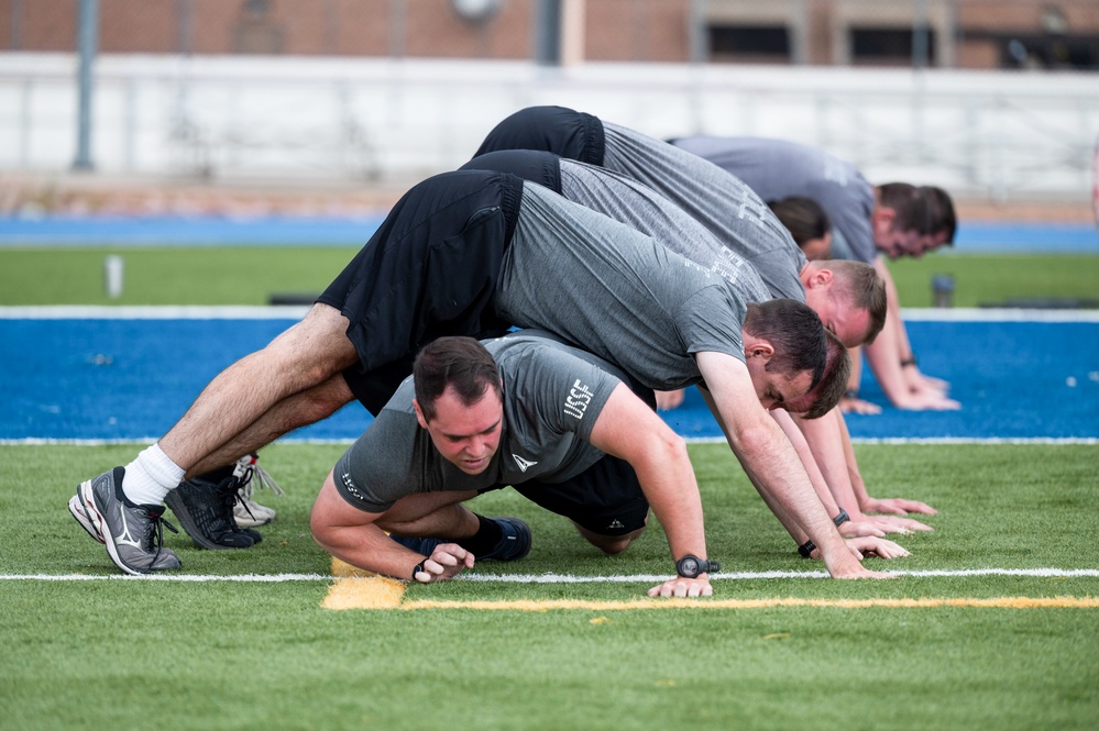 Delta 12 closed out its first Summer Fitness Challenge with a PT Field Day at Peterson Space Force Base