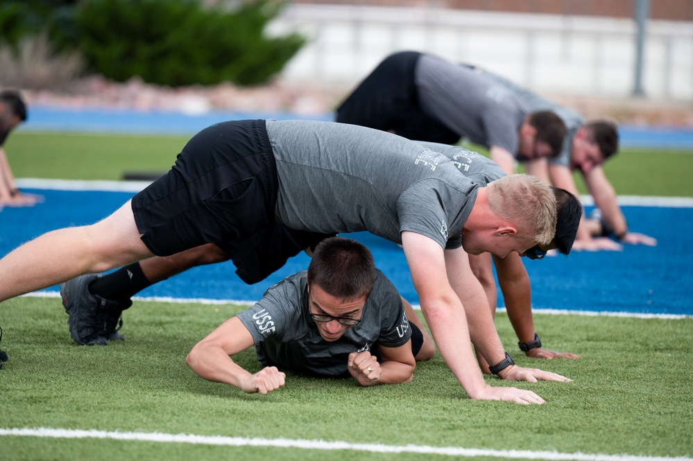 Delta 12 closed out its first Summer Fitness Challenge with a PT Field Day at Peterson Space Force Base
