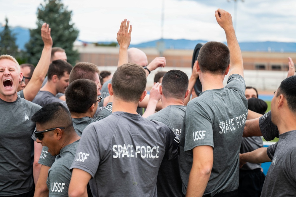 Delta 12 closed out its first Summer Fitness Challenge with a PT Field Day at Peterson Space Force Base