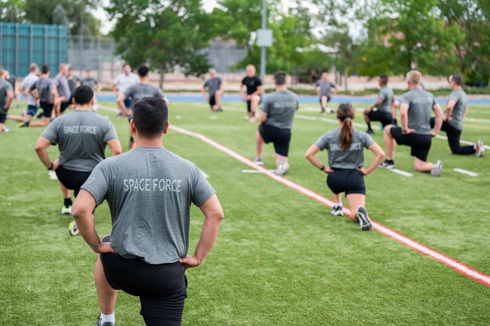 Delta 12 closed out its first Summer Fitness Challenge with a PT Field Day at Peterson Space Force Base