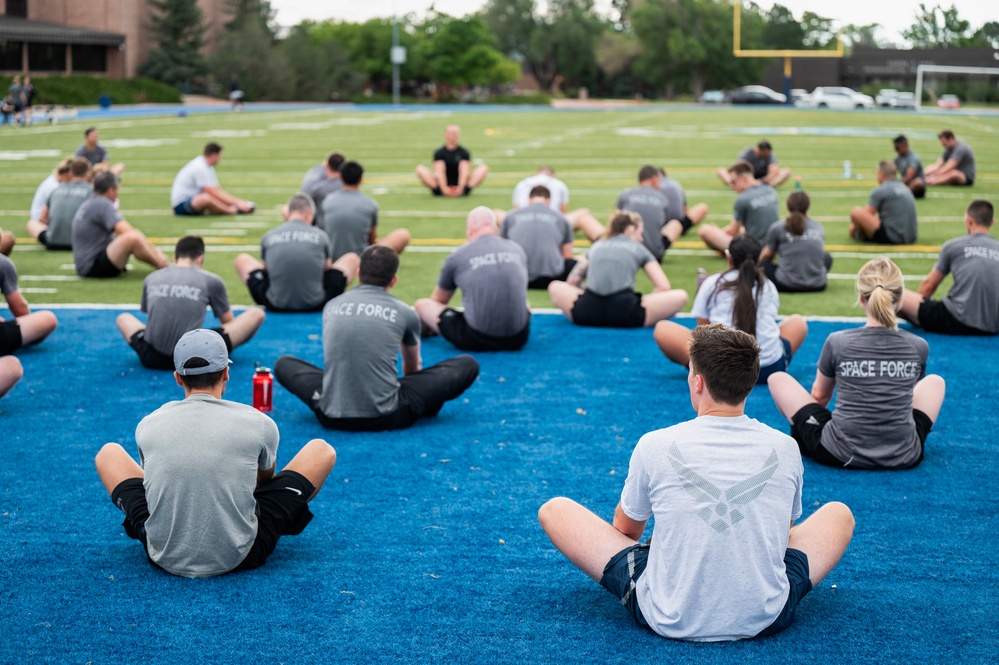 Delta 12 closed out its first Summer Fitness Challenge with a PT Field Day at Peterson Space Force Base