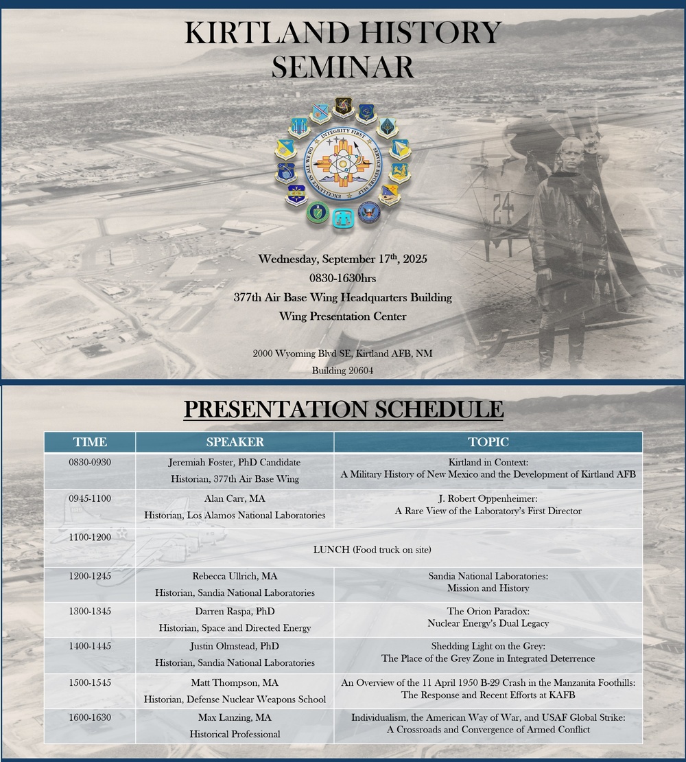 The 377th Air Base Wing hosted its Annual History Seminar on Sept. 17, 2025