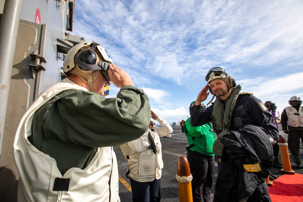 Chief of Naval Staff, Royal Norwegian Navy, Visits USS Gerald R. Ford (CVN 78)