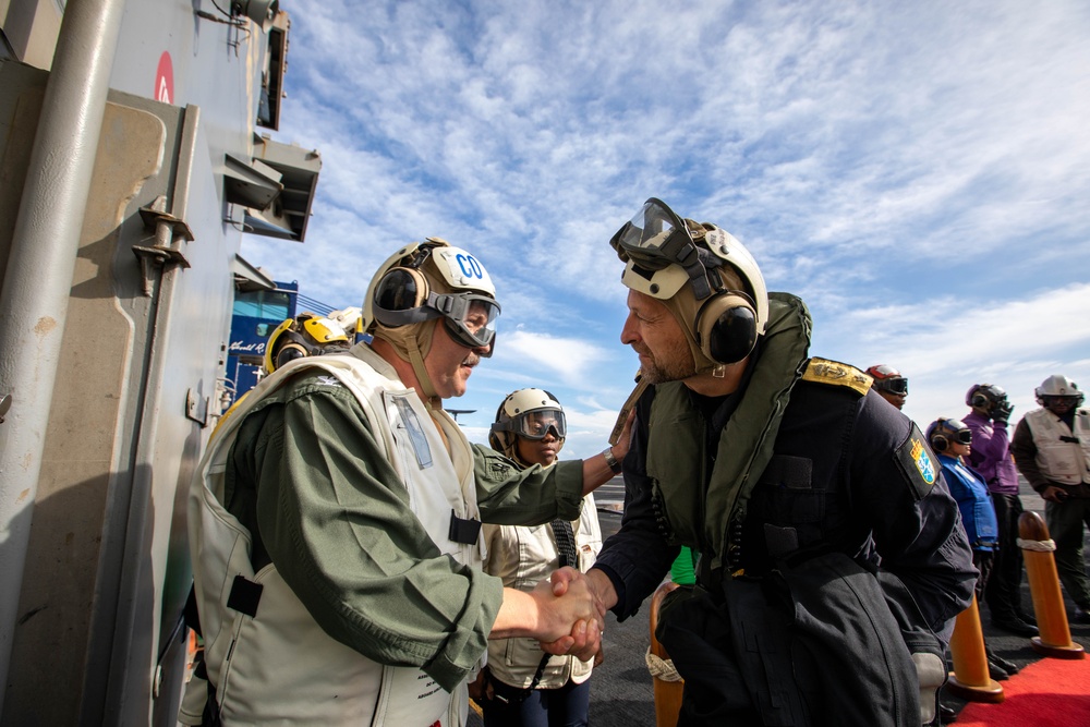 Chief of Naval Staff, Royal Norwegian Navy, Visits USS Gerald R. Ford (CVN 78)