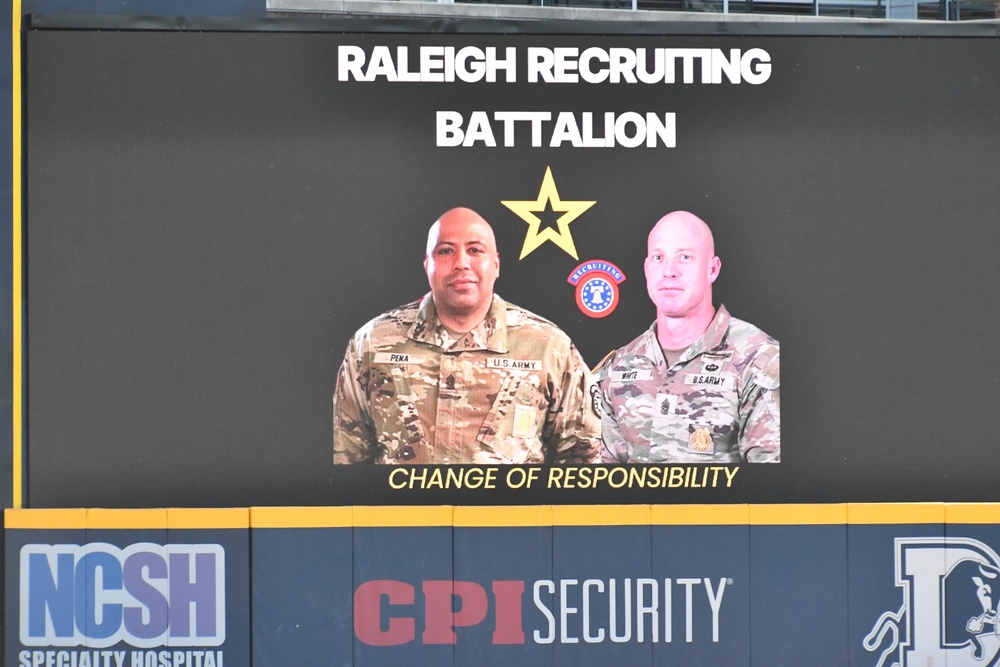 U.S. Army Raleigh Recruiting Battalion Holds Change of Responsibility Ceremony at Durham Bulls Stadium