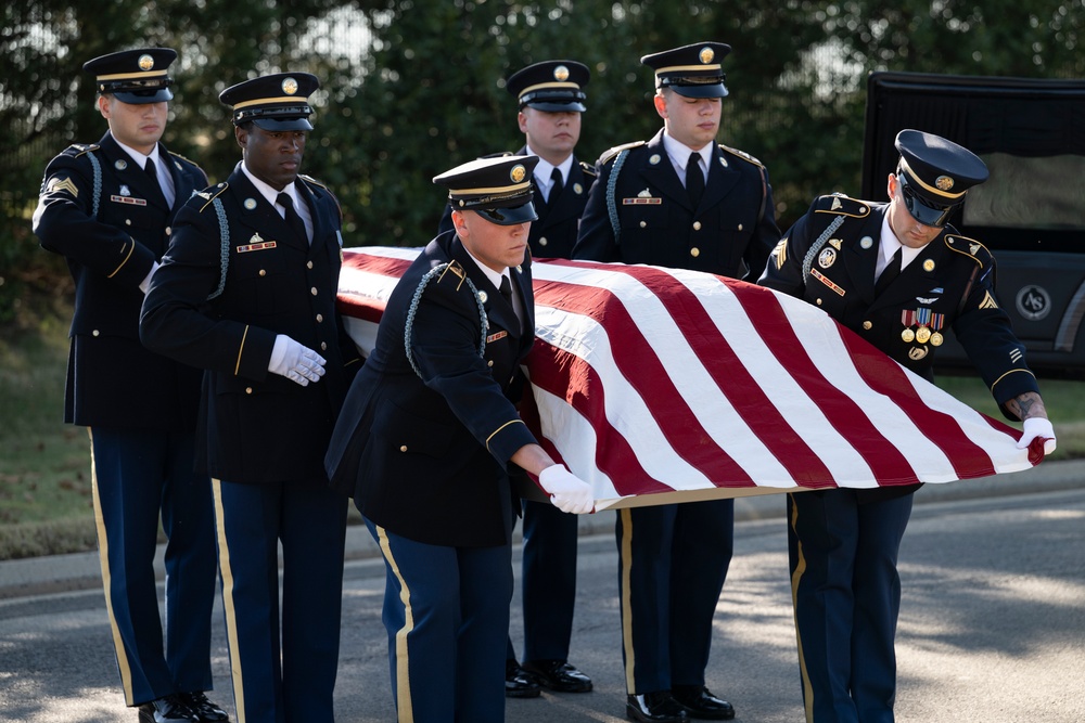 Military Funeral Honors are Conducted for U.S. Army Staff Sgt. William Casteel in Section 59