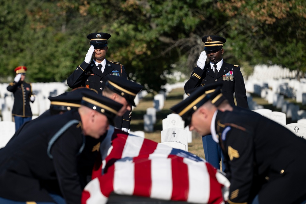Military Funeral Honors are Conducted for U.S. Army Staff Sgt. William Casteel in Section 59