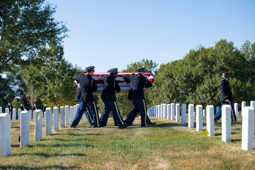 Military Funeral Honors are Conducted for U.S. Army Staff Sgt. William Casteel in Section 59