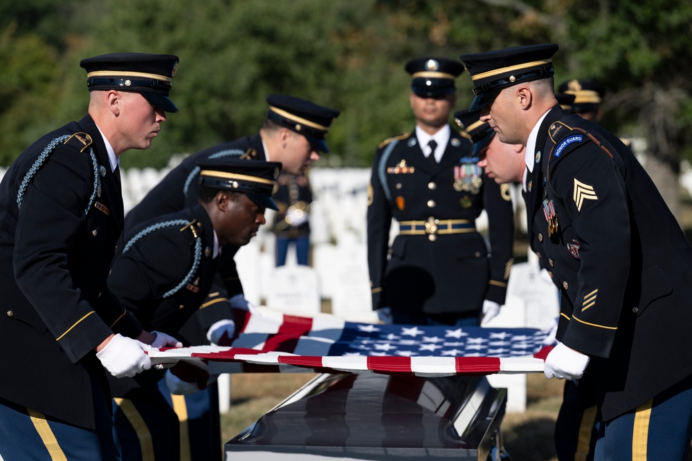 Military Funeral Honors are Conducted for U.S. Army Staff Sgt. William Casteel in Section 59