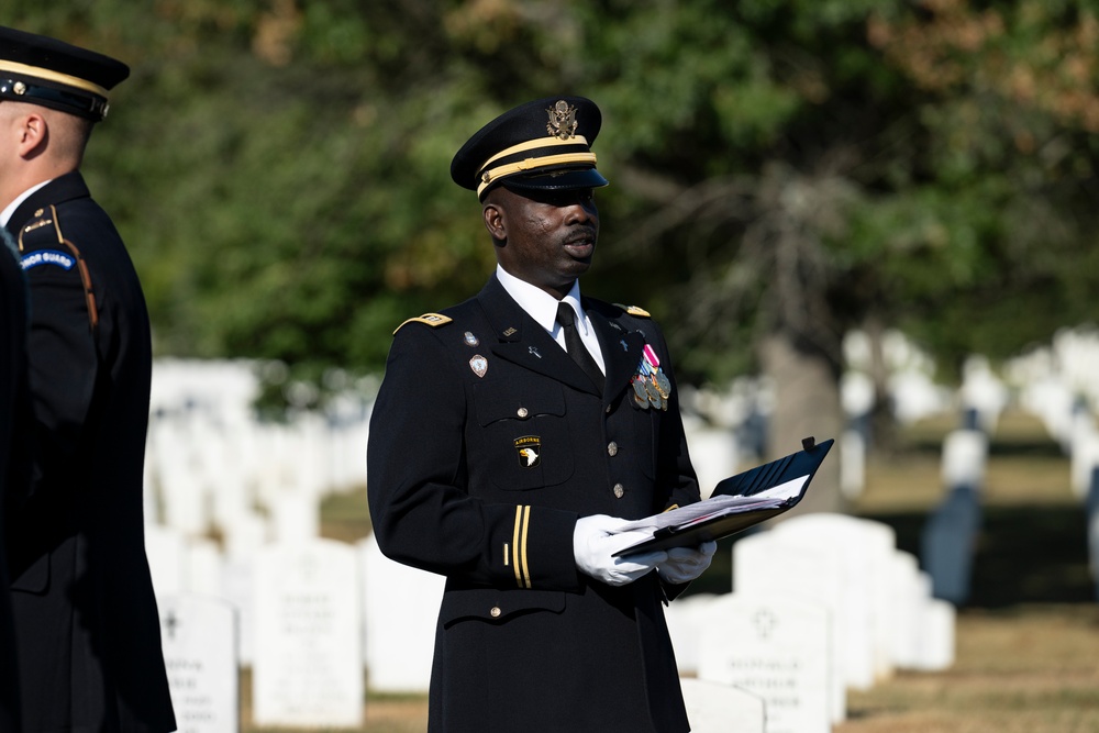 Military Funeral Honors are Conducted for U.S. Army Staff Sgt. William Casteel in Section 59