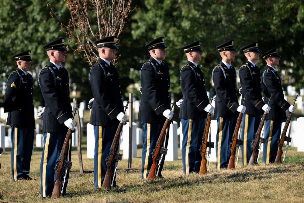 Military Funeral Honors are Conducted for U.S. Army Staff Sgt. William Casteel in Section 59