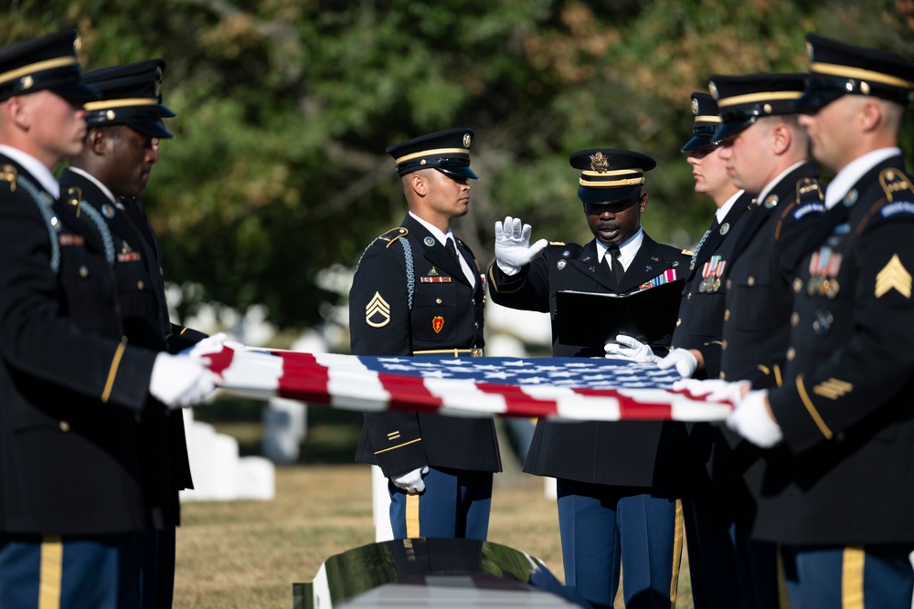 Military Funeral Honors are Conducted for U.S. Army Staff Sgt. William Casteel in Section 59