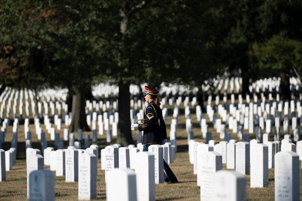 Military Funeral Honors are Conducted for U.S. Army Staff Sgt. William Casteel in Section 59