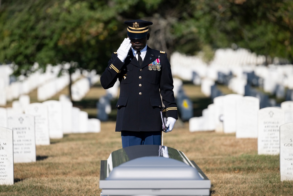 Military Funeral Honors are Conducted for U.S. Army Staff Sgt. William Casteel in Section 59