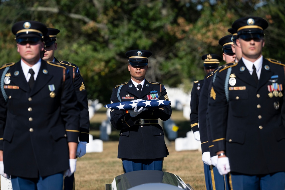 Military Funeral Honors are Conducted for U.S. Army Staff Sgt. William Casteel in Section 59