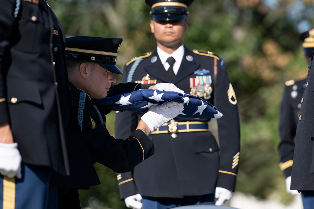Military Funeral Honors are Conducted for U.S. Army Staff Sgt. William Casteel in Section 59
