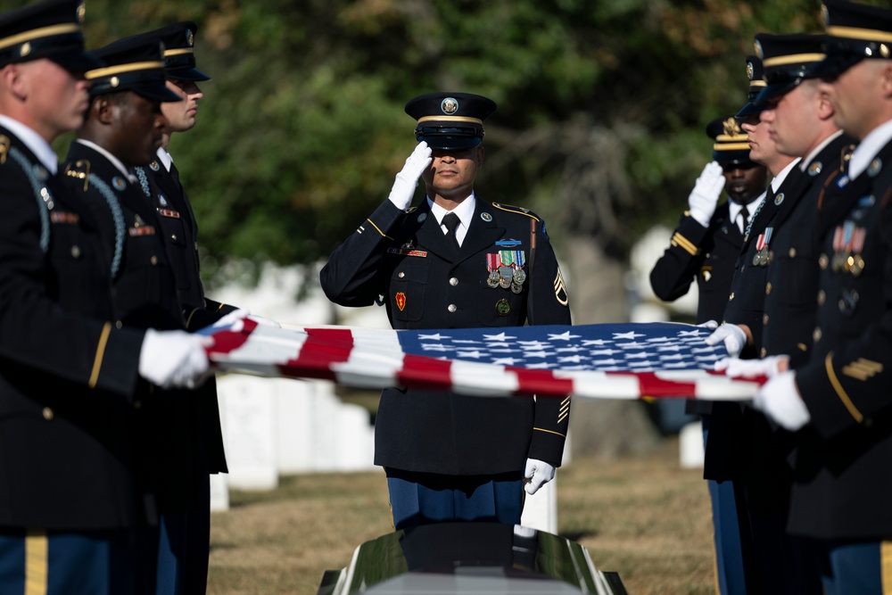 Military Funeral Honors are Conducted for U.S. Army Staff Sgt. William Casteel in Section 59