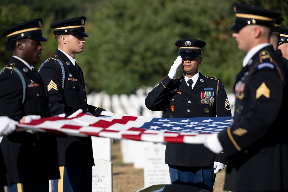 Military Funeral Honors are Conducted for U.S. Army Staff Sgt. William Casteel in Section 59