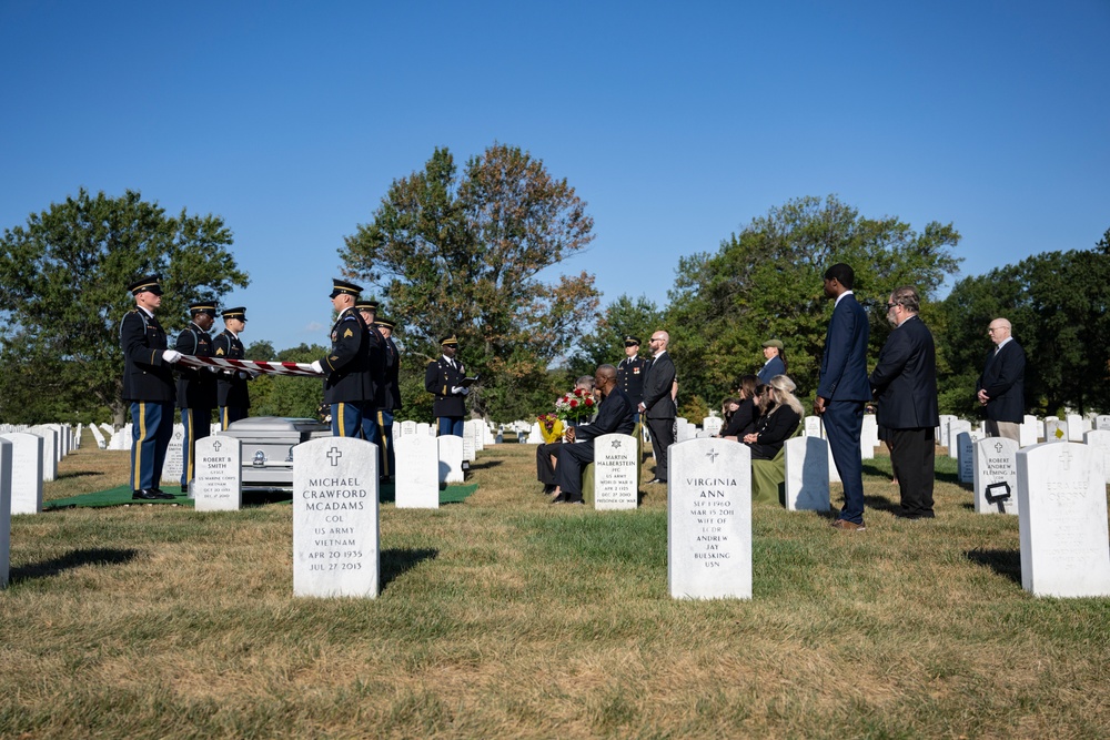Military Funeral Honors are Conducted for U.S. Army Staff Sgt. William Casteel in Section 59