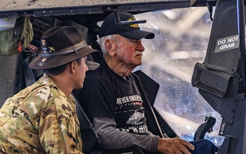 1-17th Air Cavalry Squadron (ACS) leaders host local Vietnam War veteran and family